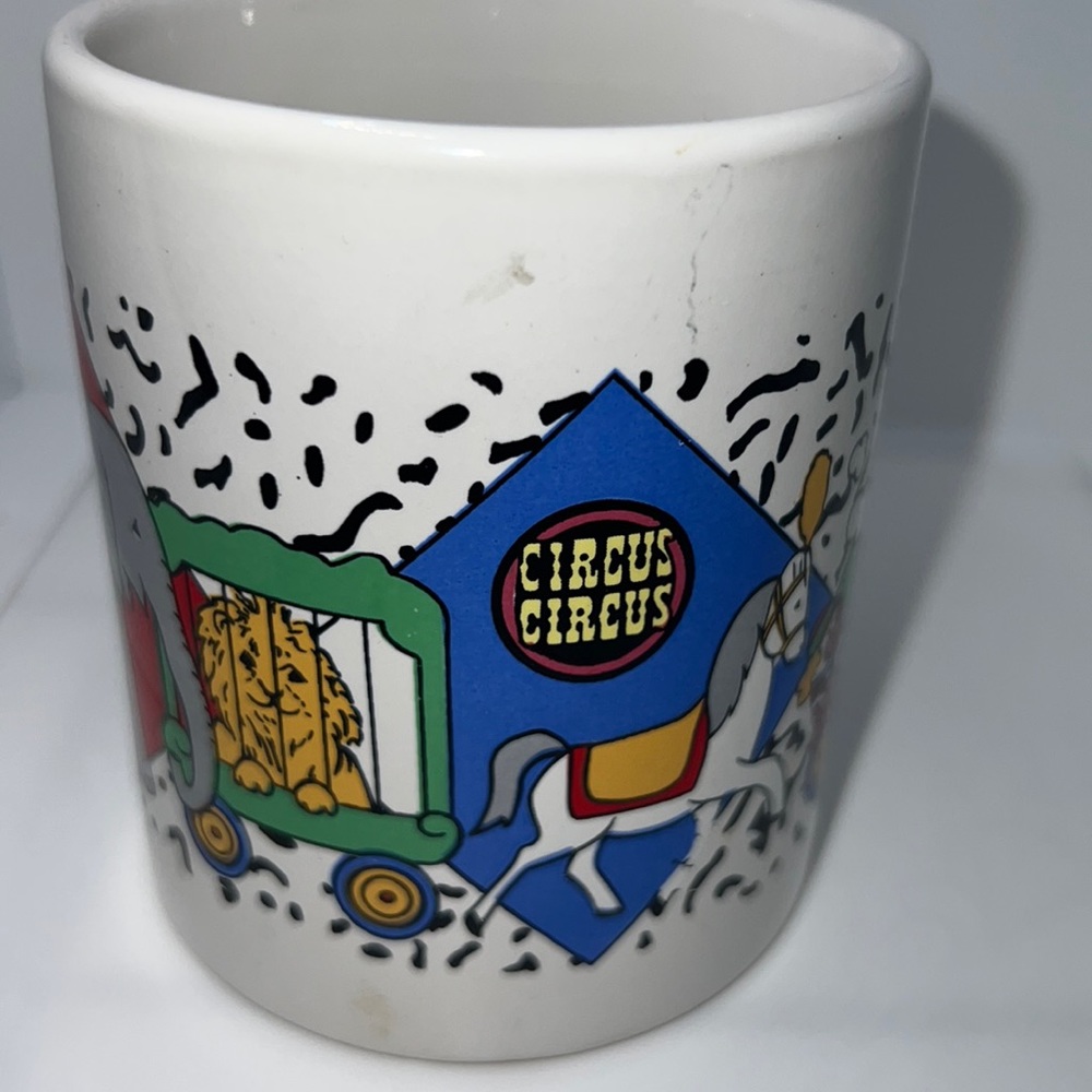 Vintage 80’s Circus Circus Vegas Coffee Cup Mug unused